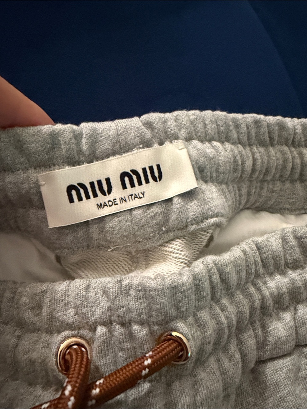 Miu Miu fleece shorts with drawstring gray size 38 - Picture 7 of 7